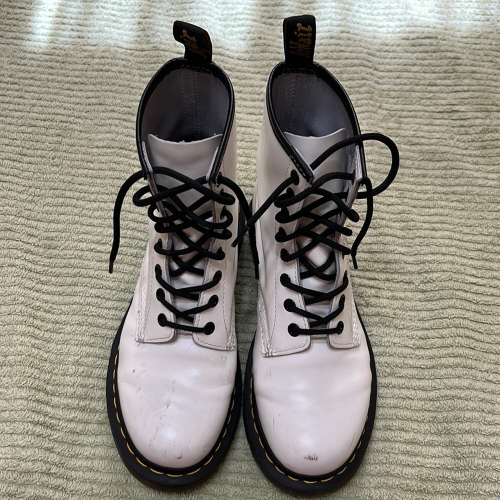White Dr. Martens. Women’s size 8